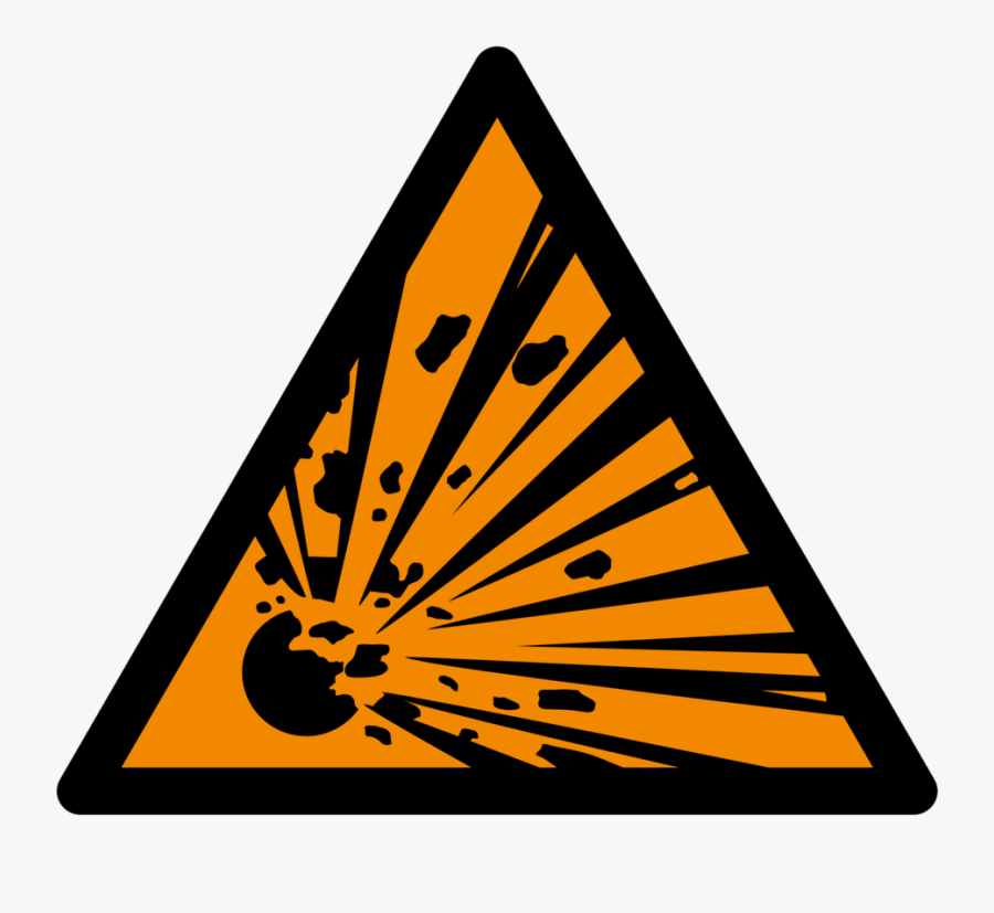Warnung Vor Explosionsgefährlichen Stoffen, Warnzeichen - Warning Signs For Explosive, Transparent Clipart
