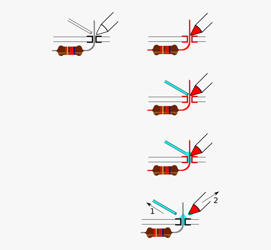 Angle,area,parallel - Soldering Steps, Transparent Clipart