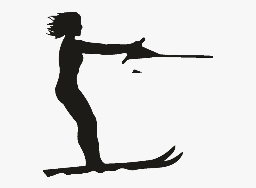 Free Download Wasserski 2 Postkarte Clipart Water Skiing - Water Skiing Silhouette, Transparent Clipart