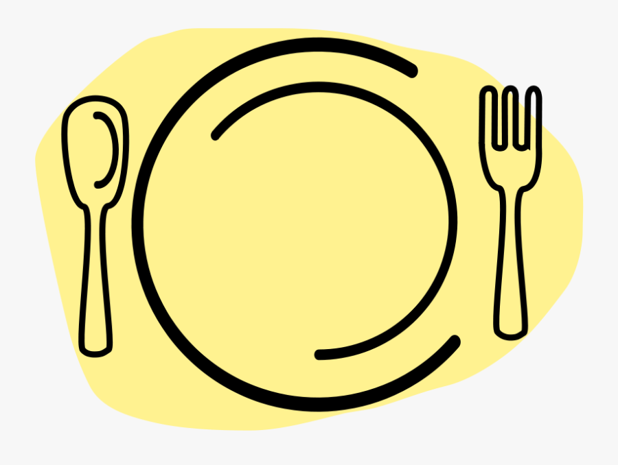 Dinner Plate With Spoon And Fork Svg Clip Arts - Soul Food Clip Art, Transparent Clipart