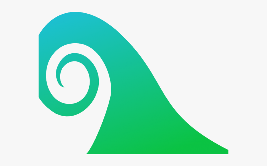 Animated Ocean Clipart - Green Cartoon Wave, Transparent Clipart