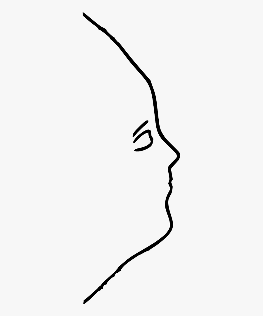 Face Outline Side Clipart , Png Download - Human Face, Transparent Clipart