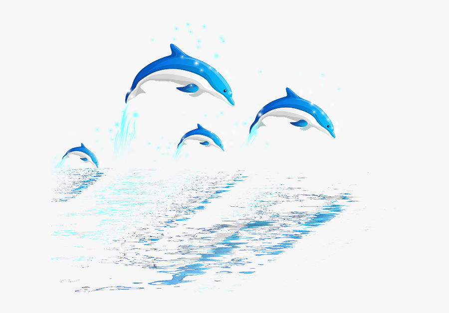 Dolphin Jumping Out Of Water Png Cartoon, Transparent Clipart