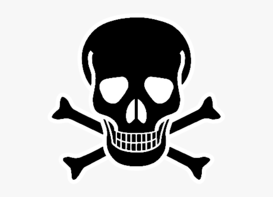 Black Skull And Crossbones Emoji, Transparent Clipart