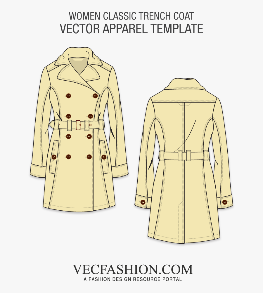Jacket Clipart Trench Coat - Crop Top Shirt Template, Transparent Clipart