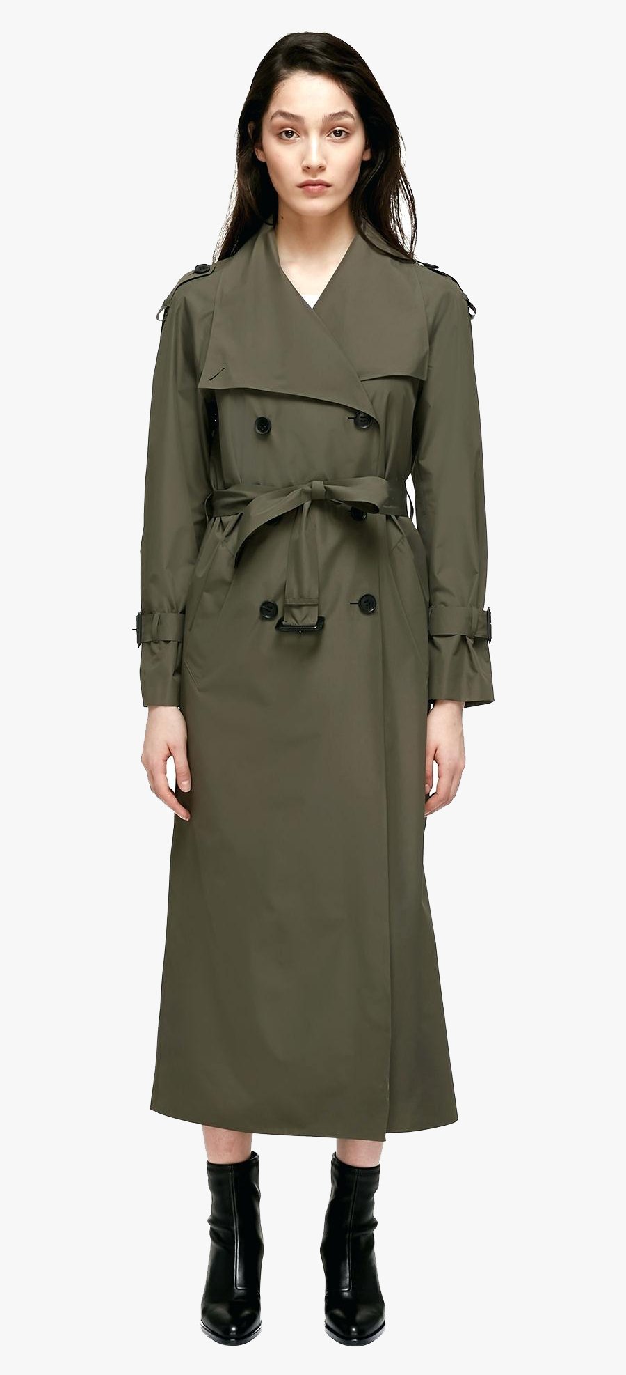 Trench Coat Png Clipart - Woman Long Trench Coat, Transparent Clipart