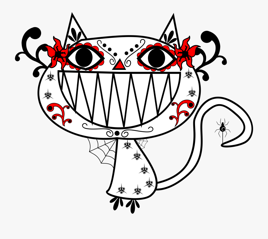 Gato De Dibujo De Catrina, Transparent Clipart