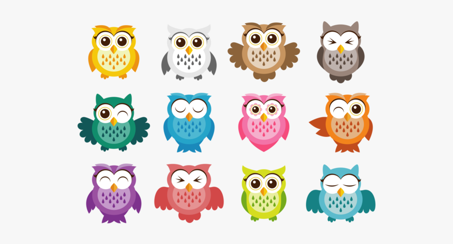 Cute Owl Vector Icons - Owl Png Cute, Transparent Clipart