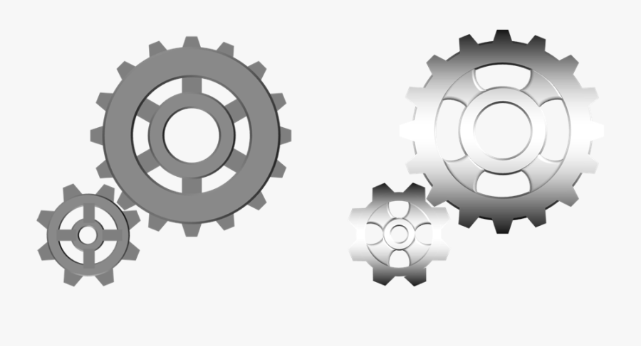 Gears - Big Gear Small Gear, Transparent Clipart