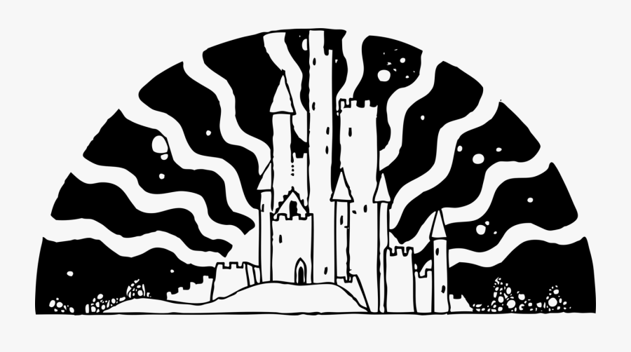 Transparent Castle Vector Png - Fairy Tale Black And White, Transparent Clipart