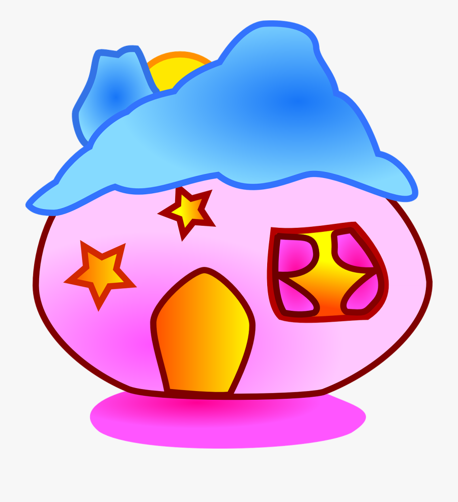 Round Cartoon House, Transparent Clipart