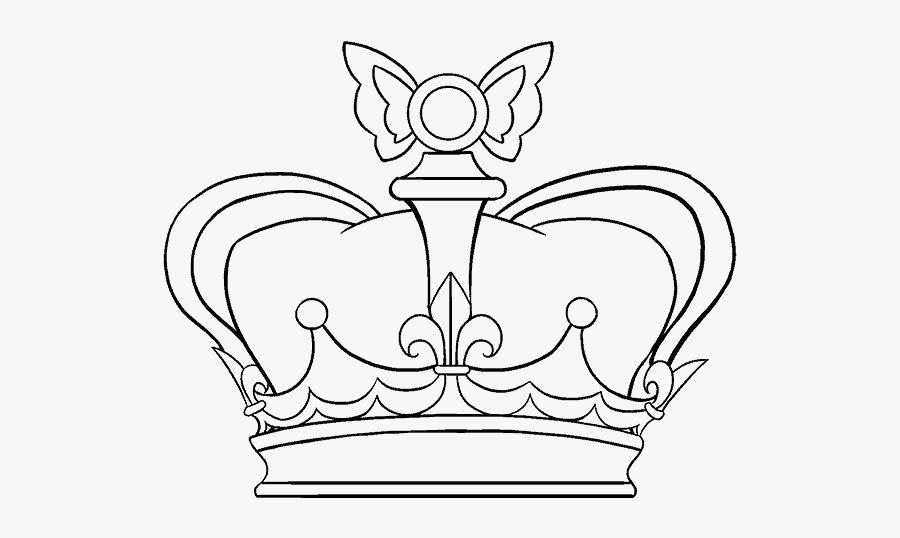 Fairy Tale Line Clipart Crown Line - Drawing Easy Princess Crown, Transparent Clipart