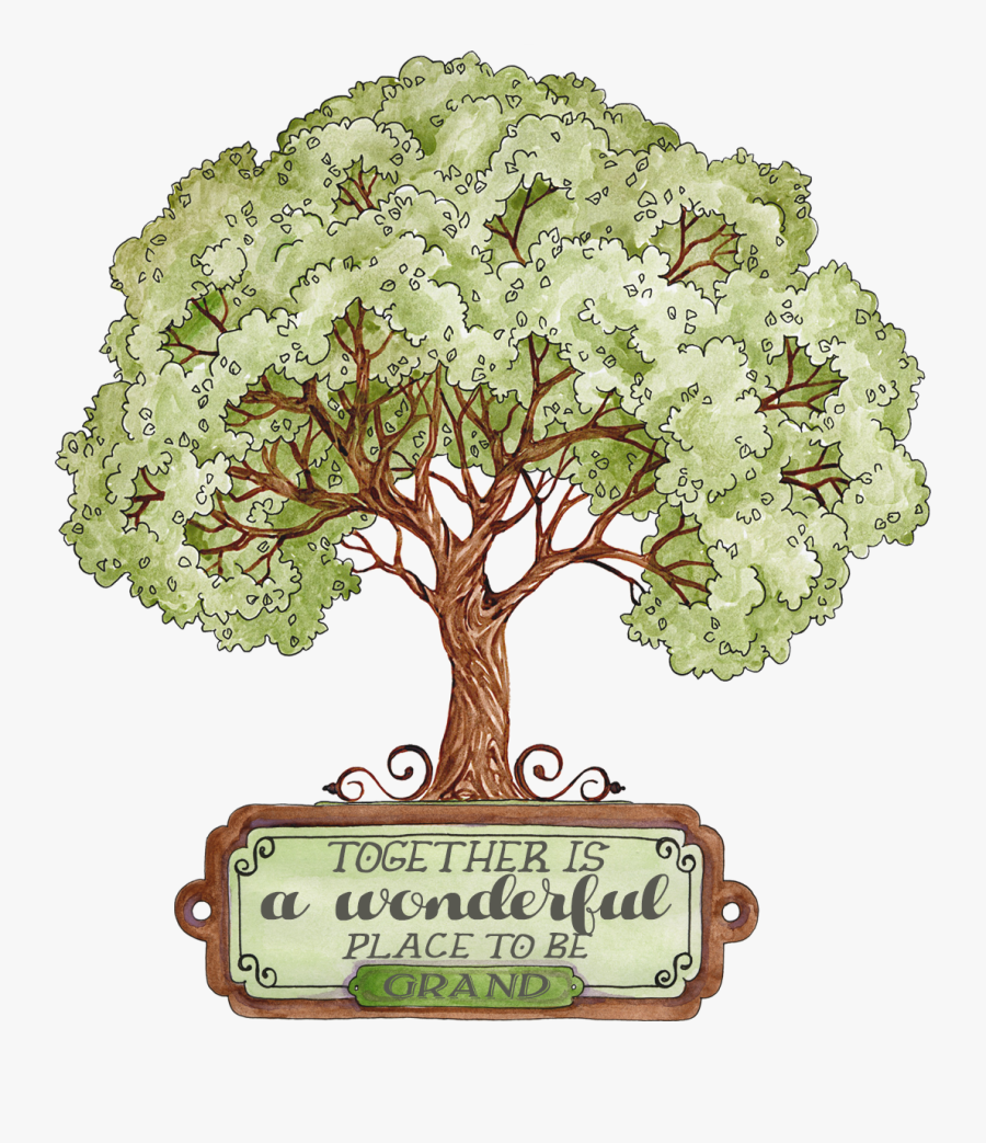 Grand Family Reunion Tree, Transparent Clipart