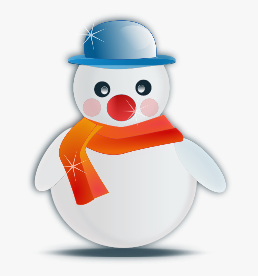Snowman Glossy - Snowman Clipart No Background, Transparent Clipart