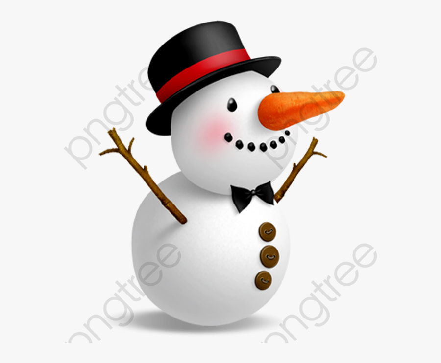 Button Snowman - Nariz Do Boneco De Neve, Transparent Clipart