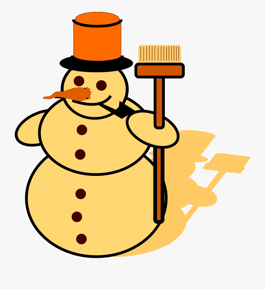 Snowman Clipart Yellow - Yellow Snowman Clipart, Transparent Clipart