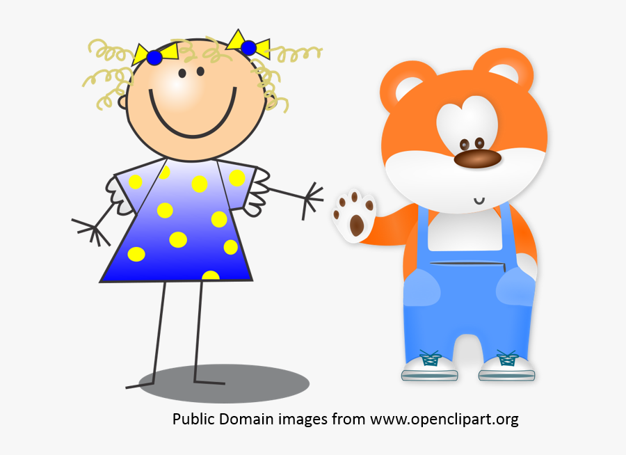 Girl And Bear - Hi Images Hd Download, Transparent Clipart