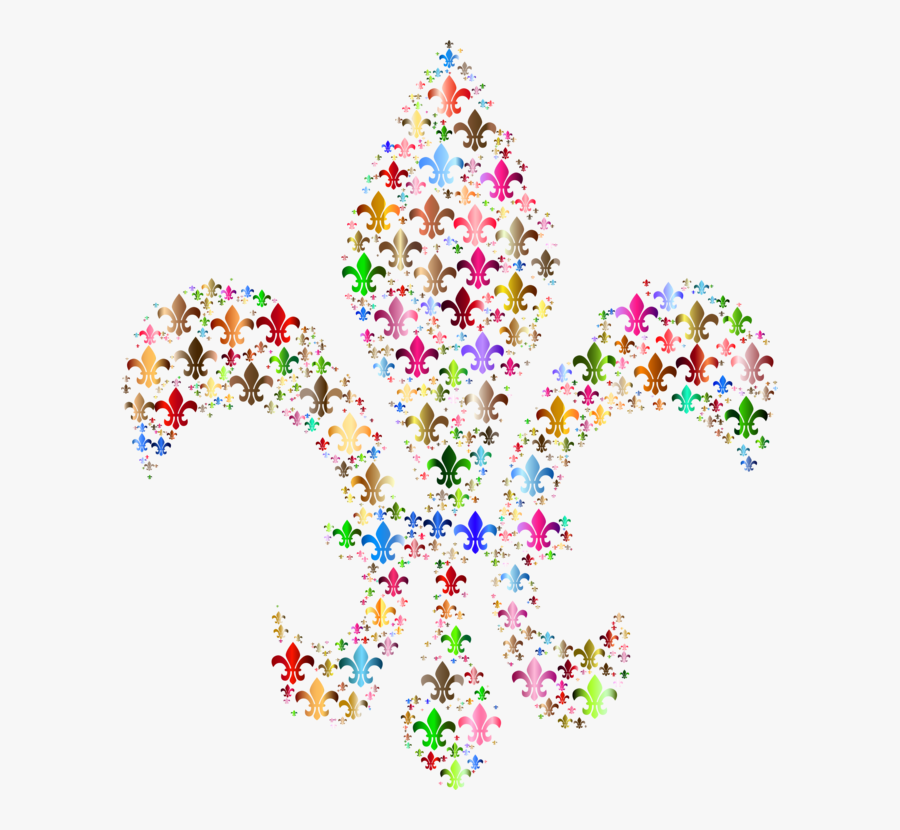 Petal,leaf,symmetry - Fleur De Lis Colorful, Transparent Clipart