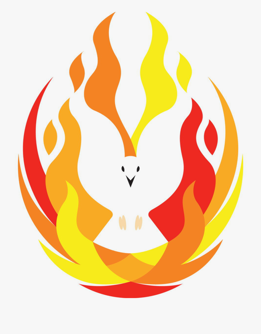 19 May - Dove Fire Holy Spirit, Transparent Clipart