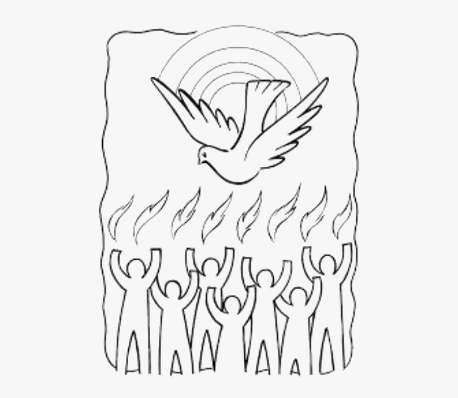 Clip Art Image Free Download - Black And White Pentecost Clipart, Transparent Clipart