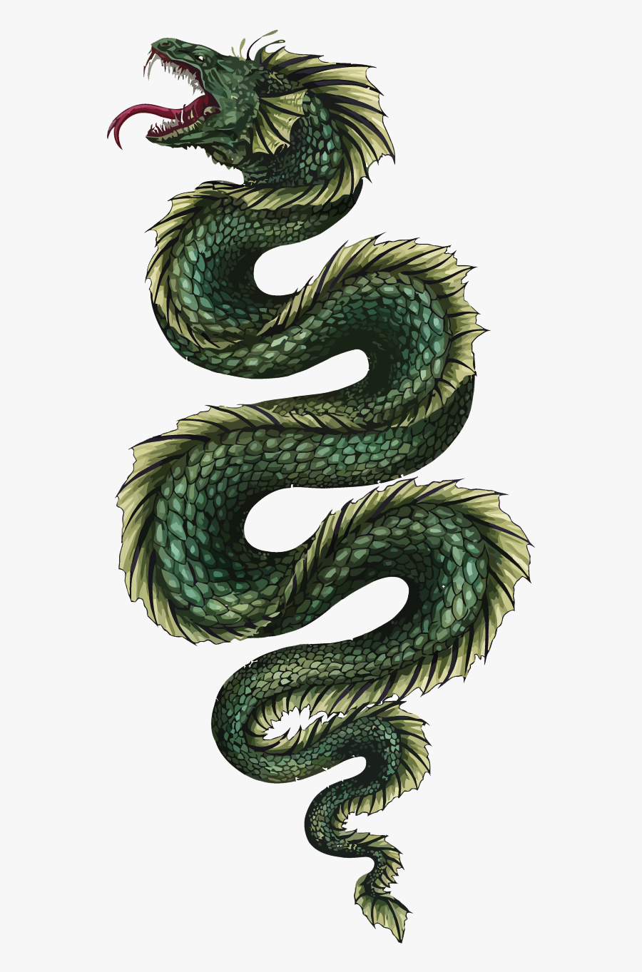 Midgard Serpent Chinese Dragon Vector Jxfrmungandr - Asian Serpent Dragon Png, Transparent Clipart