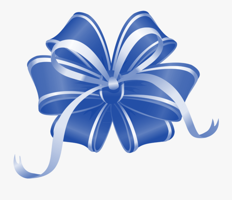 Transparent Blue Ribbon Bow Png - Red Christmas Bow Transparent, Transparent Clipart