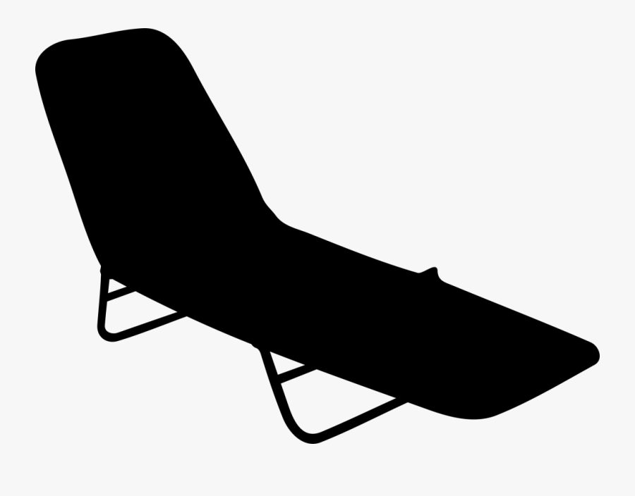 Beach Chair Silhouette - Beach Chair Clip Art, Transparent Clipart