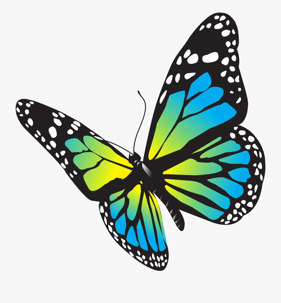 Monarch Butterfly On Sunflower Clip Art, Transparent Clipart