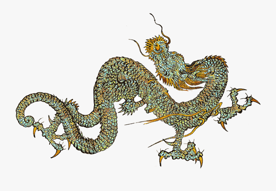 Gold And Silver Dragon In Fight - Illustration, Transparent Clipart