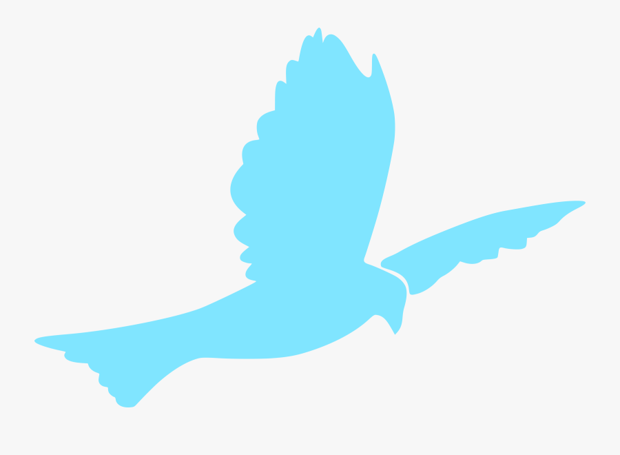 Christian Clip Art Graphic Descending Dove Solid White - Pigeon Vector, Transparent Clipart