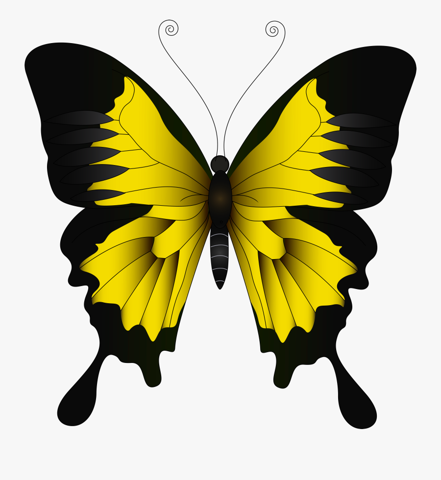Yellow Png Clip Art - Yellow Butterfly Clip Art , Free Transparent