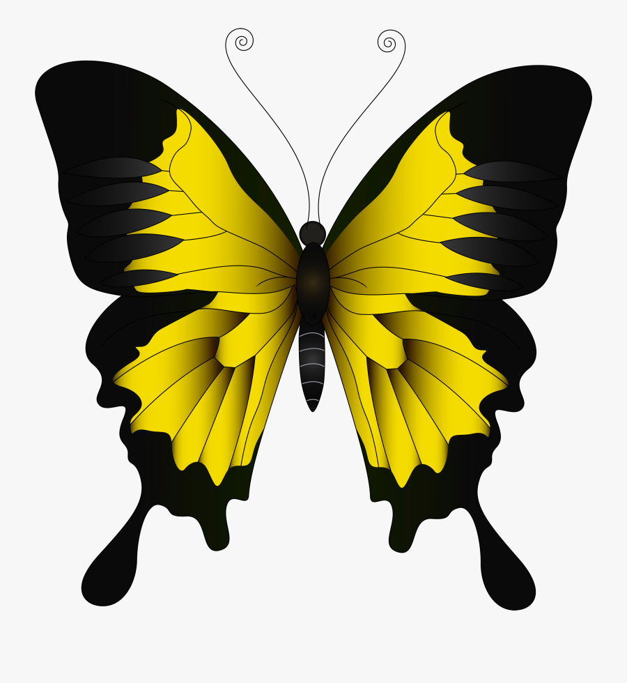 Yellow Png Clip Art - Yellow Butterfly Clip Art, Transparent Clipart