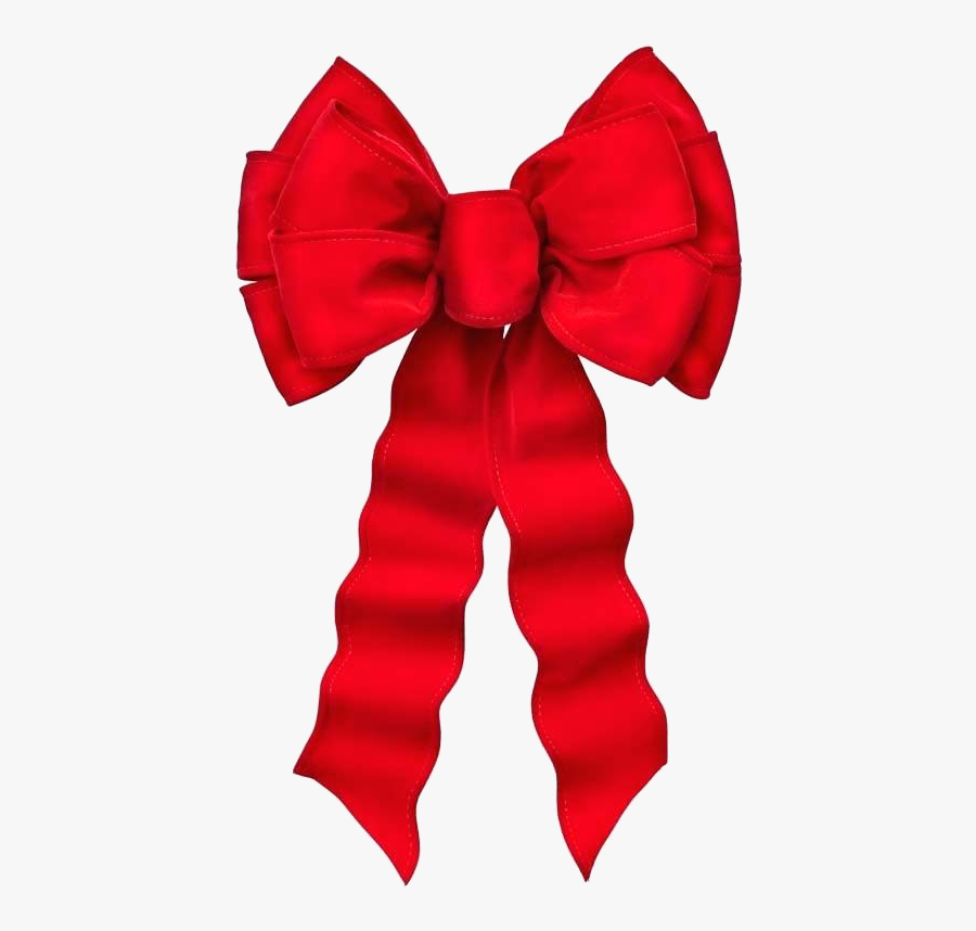 Christmas Bow Red Bows For Tree Tartan Clipart Free - Silk, Transparent Clipart