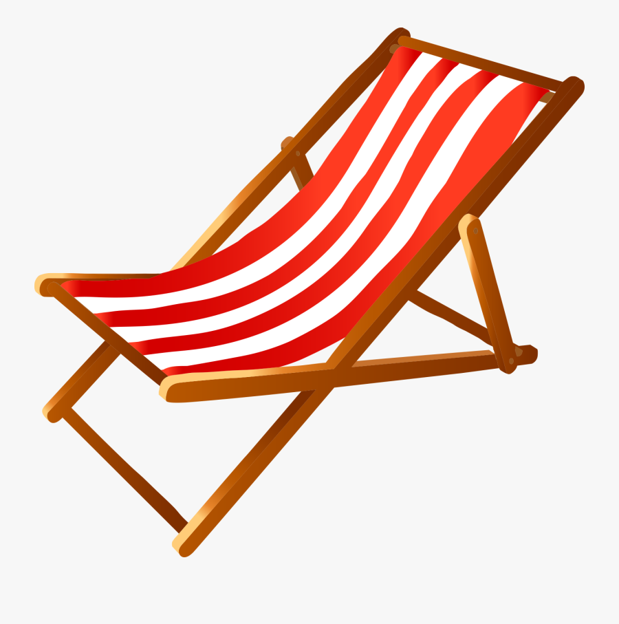Eames Lounge Chair Table Deckchair Clip Art - Transparent Background Beach Chair Clipart, Transparent Clipart