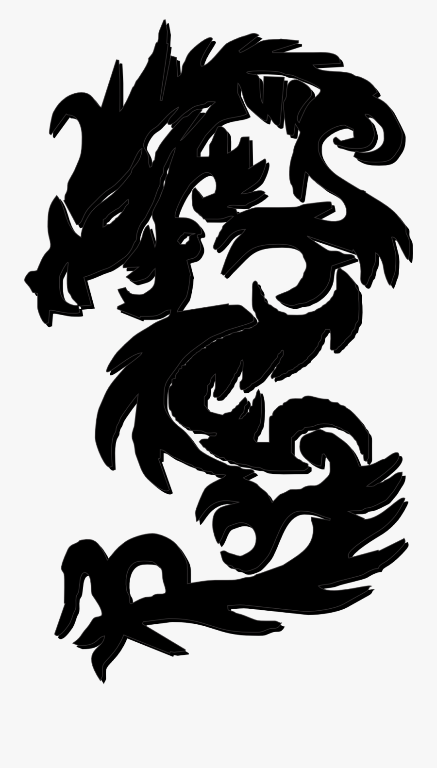 Net » Clip Art » Gustavorezende Chinese Dragon Black - Black Chinese Dragon Clipart, Transparent Clipart