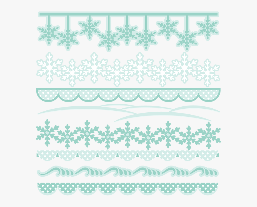 Snowflake Border Clipart, Transparent Clipart