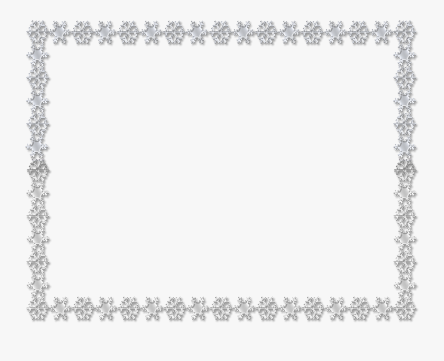 Snowflake Frame - Transparent Background Diamond Border Png, Transparent Clipart
