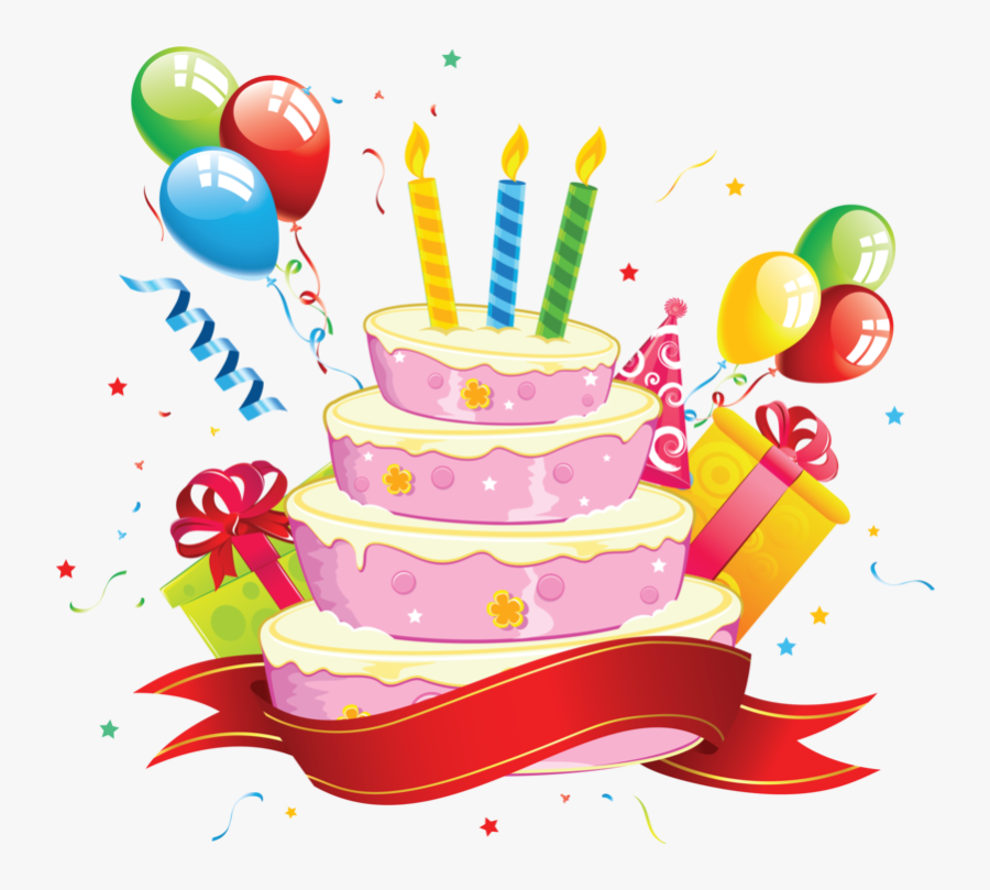 Happy Birthday Cake With Candles Clipart - Torta Di Compleanno Disegno, Transparent Clipart