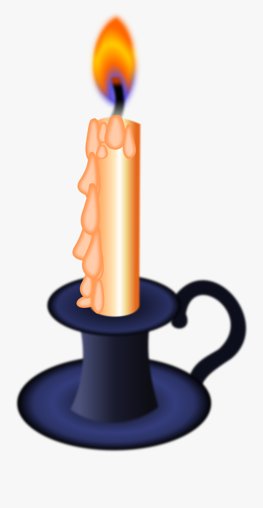 See Here Birthday Candle Clipart Black And White Free - Candle Clipart, Transparent Clipart