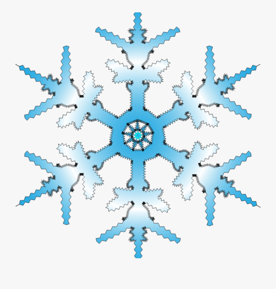 Clip Art Free Download Snowflake Border Clipart Free - Fiocco Di Neve Blu Png, Transparent Clipart