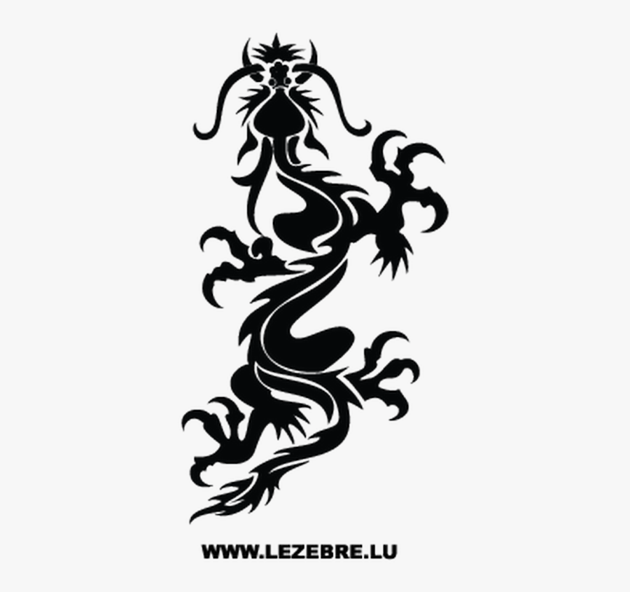 Sticker Decal Chinese Dragon Free Clipart Hq Clipart - Autocollant Dragon, Transparent Clipart