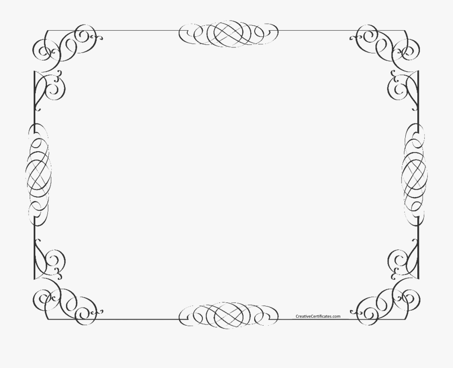 Clip Art Black And White Borders - Certificate Border Designs Png, Transparent Clipart