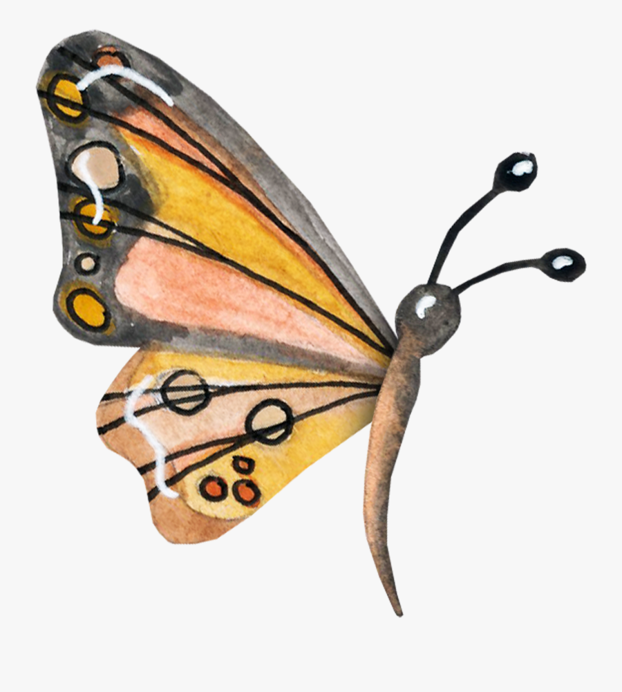 Clip Art Banana Butterfly - Monarch Butterfly, Transparent Clipart