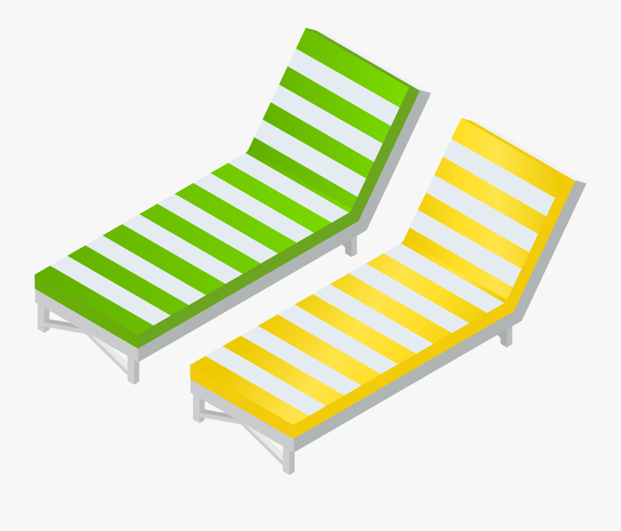 Beach Lounge Chairs Transparent Png Clip Art Image, Transparent Clipart