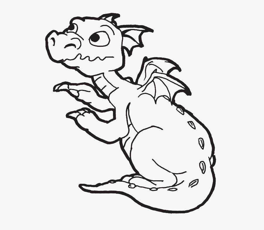 Dragon Images For Kids - Printable Baby Dragon Coloring Pages, Transparent Clipart