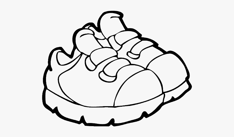 Shoe Clipart Coloring - Boy Shoes Coloring Page, Transparent Clipart