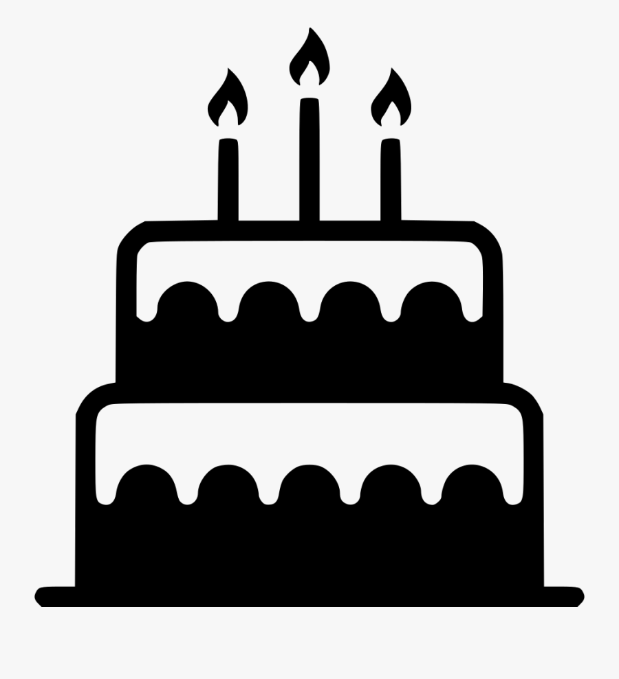 Birthday Clip Art Cool - Birthday Cake Png Black And White, Transparent Clipart