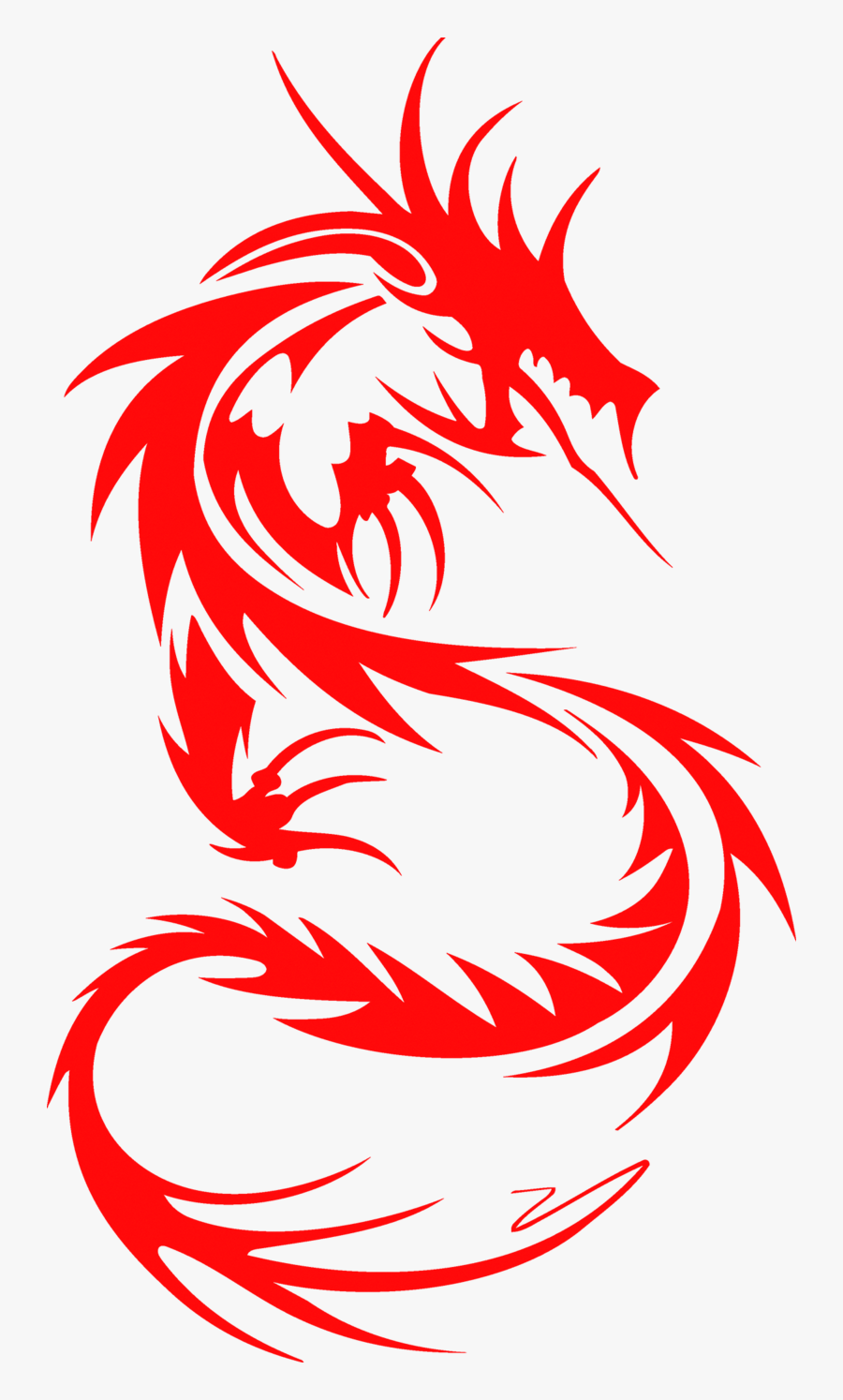 Paper Cut Tattoo Sleeve Chinese Dragon Cover Up - Dragon Tribal Vector, Transparent Clipart