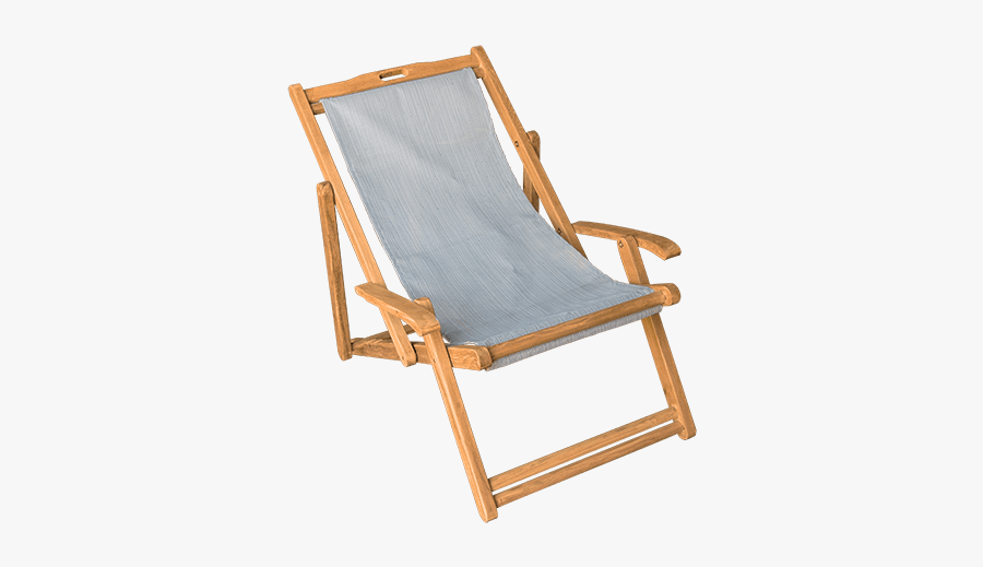 Simple Teak Beach Lounge Chair - Chair, Transparent Clipart