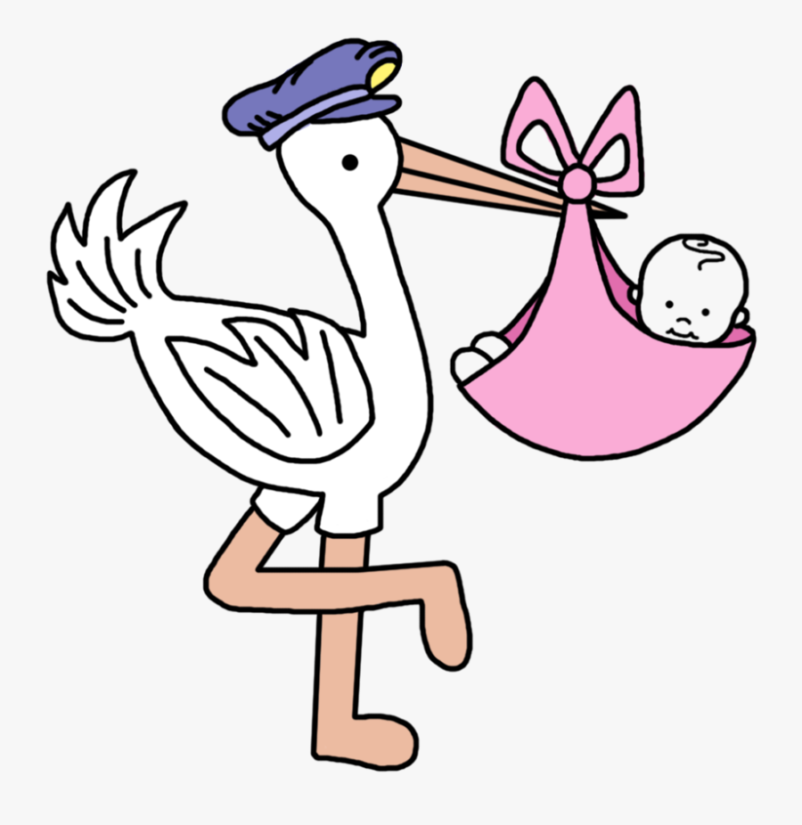Stork Carrying Baby , Transparent Cartoons - Diaper Bag Clipart, Transparent Clipart